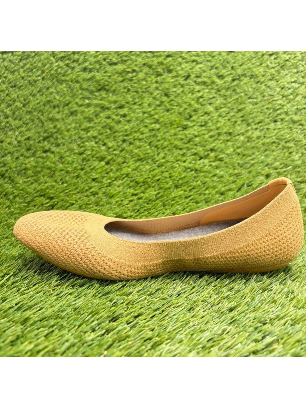 Allbirds Tree Breezer Womens Size 8 Forage Tan Casual Slip On Ballet Flats Shoes - Picture 2 of 8